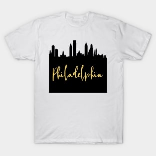 PHILADELPHIA PENNSYLVANIA DESIGNER SILHOUETTE SKYLINE ART T-Shirt